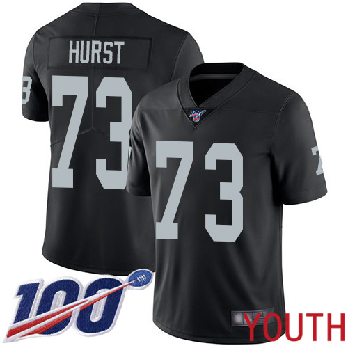 Oakland Raiders Limited Black Youth Maurice Hurst Home Jersey NFL Football 73 100th Season Vapor Jersey